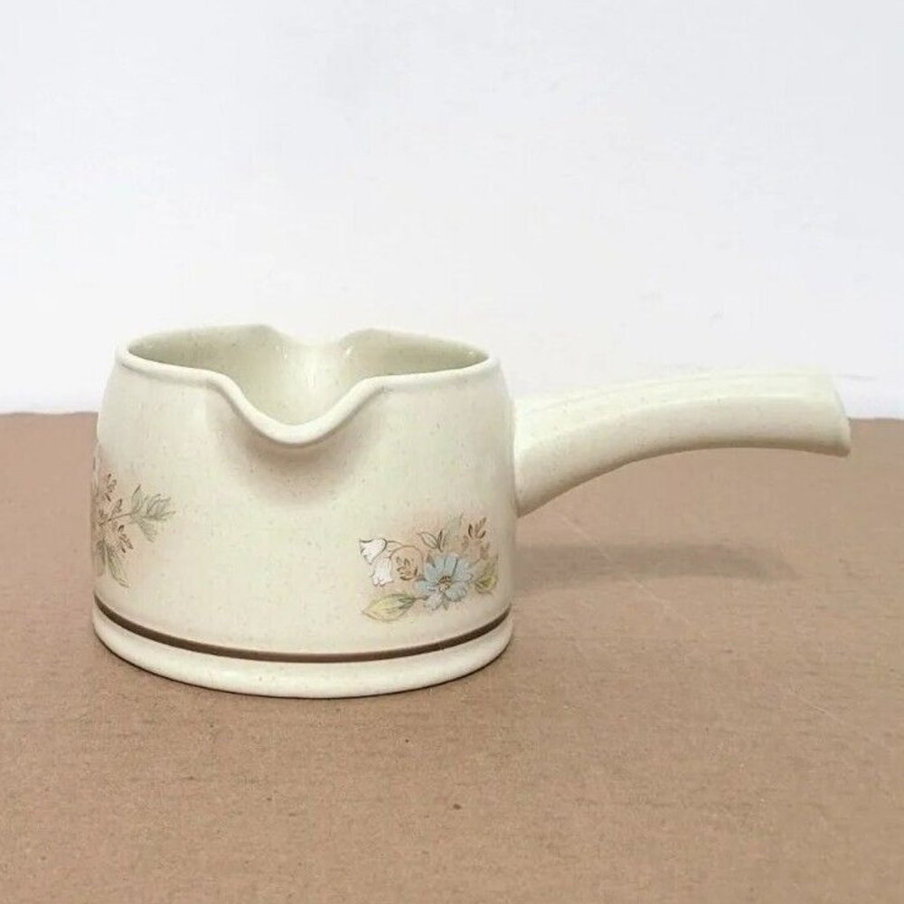 Vintage Royal Doulton Lambethware Florinda Ceramic Gravy Boat Floral Print 1980